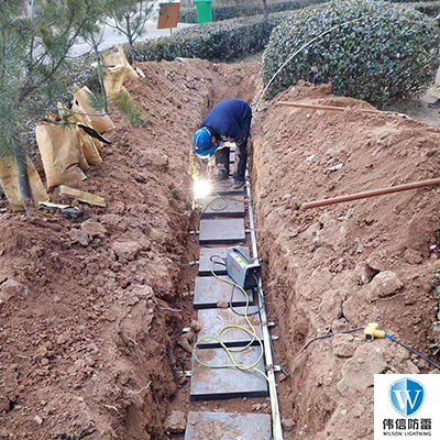 安康某廠房5歐姆防雷接地施工